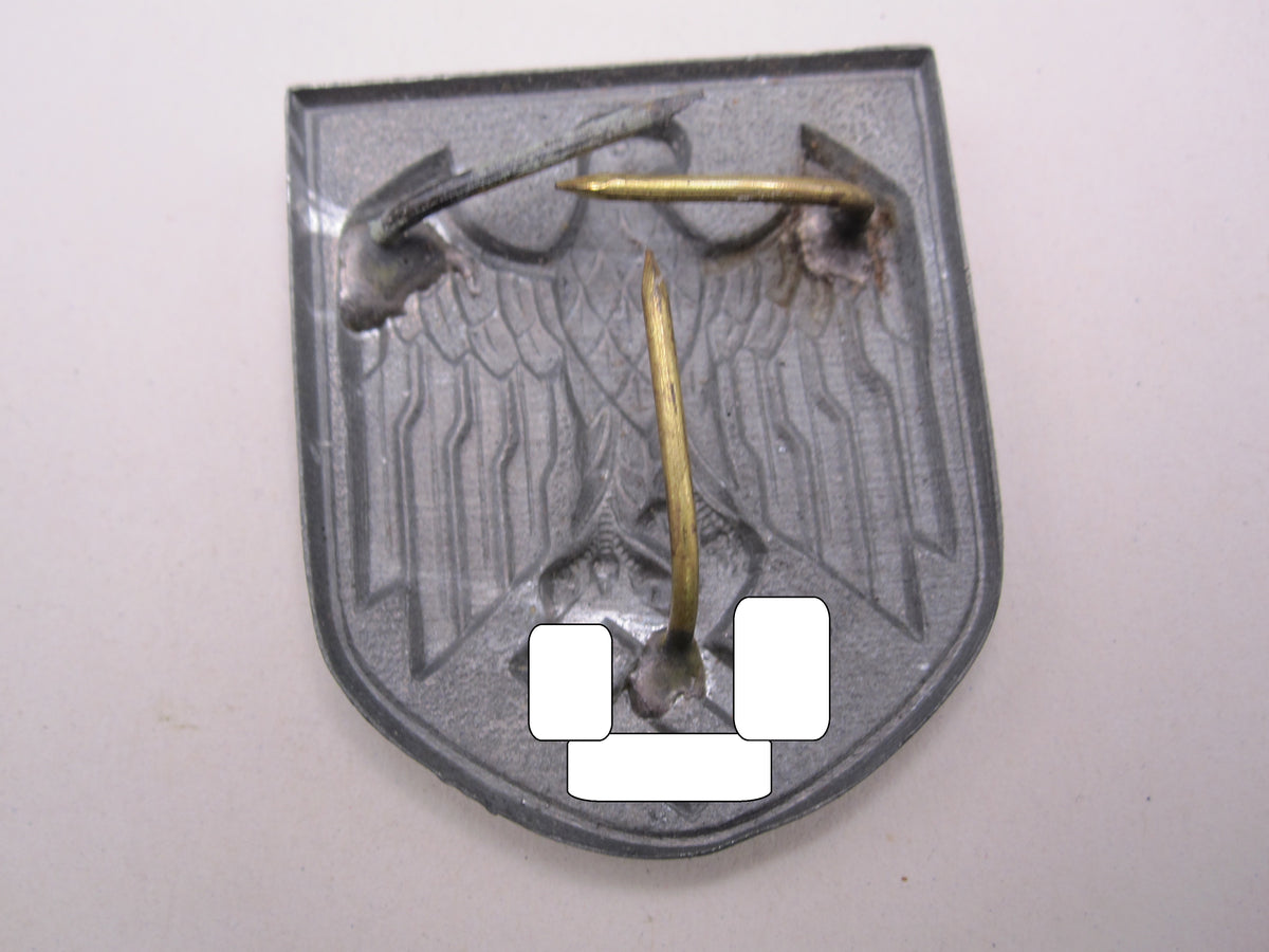 H.W. - - Helmschild / Helmadler für den Tropenhelm des deutschen Heeres Mint Condition