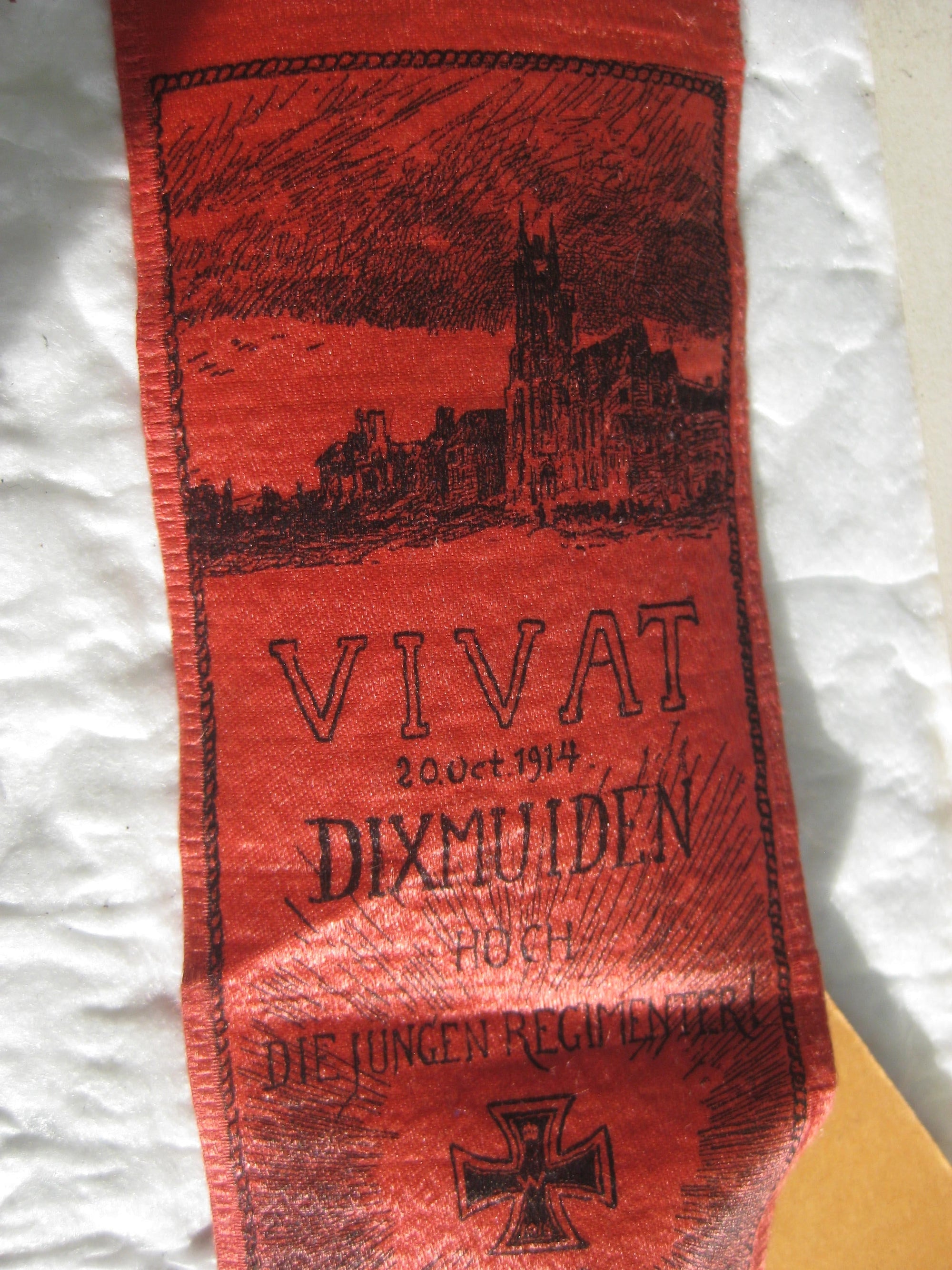 Original Vivatband DIXMUIDEN DIKSMUIDE 1914 Belgien Westfront Yser Flandern
