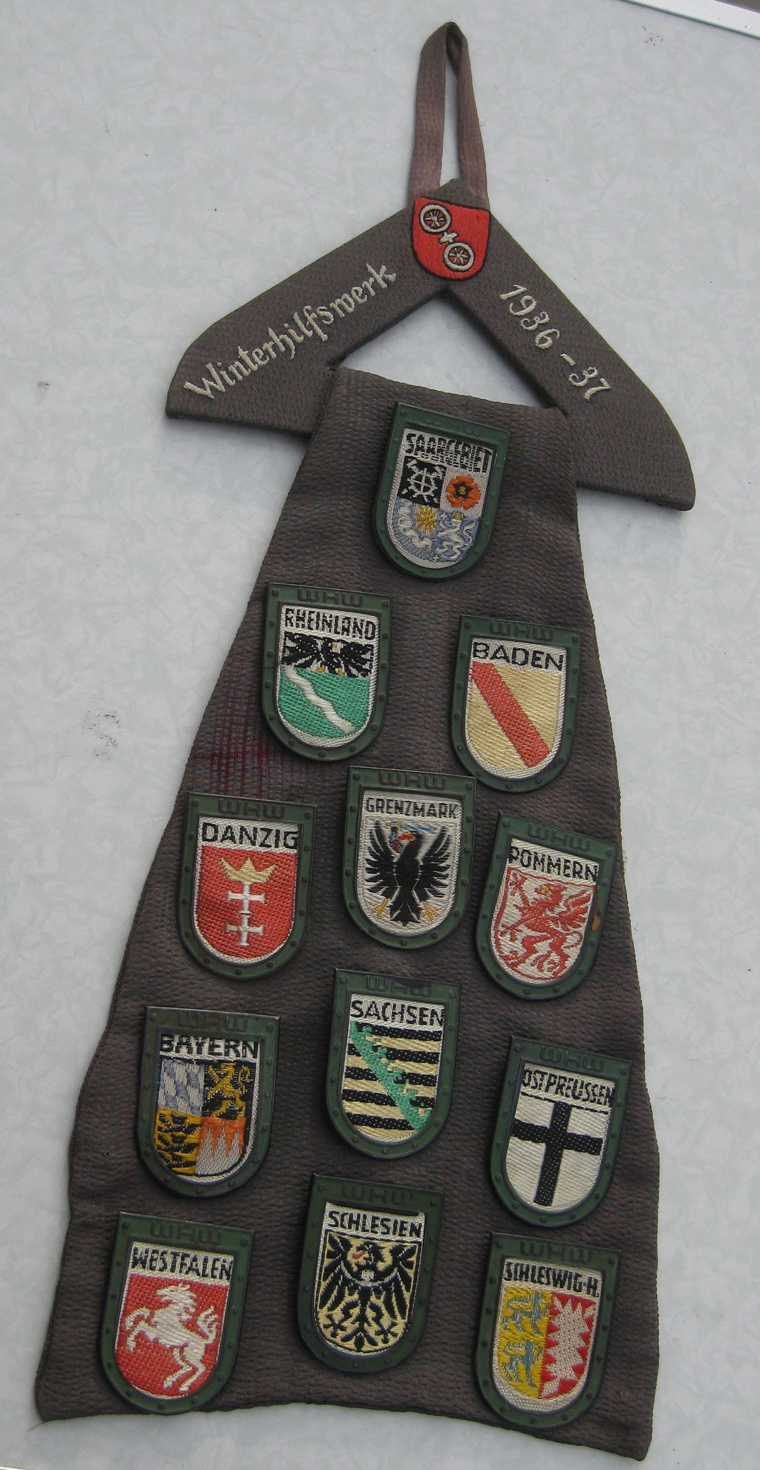 WHW Standarte Flagge Fahne Winterhilfswerk Sammlung 1936 - 37