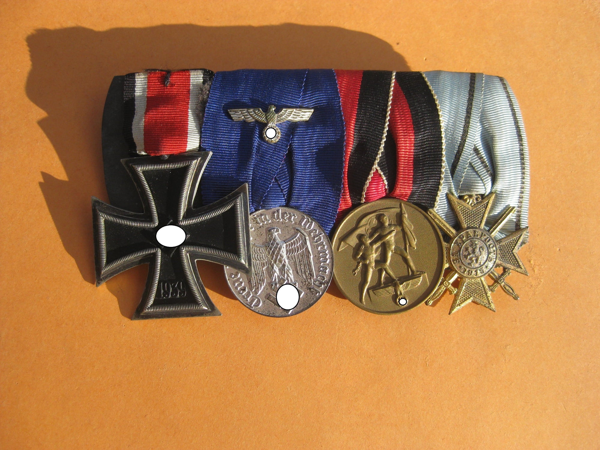 4er Ordensspange Eisernes Kreuz (EK2/39) bulgarischer Orden ERFURT
