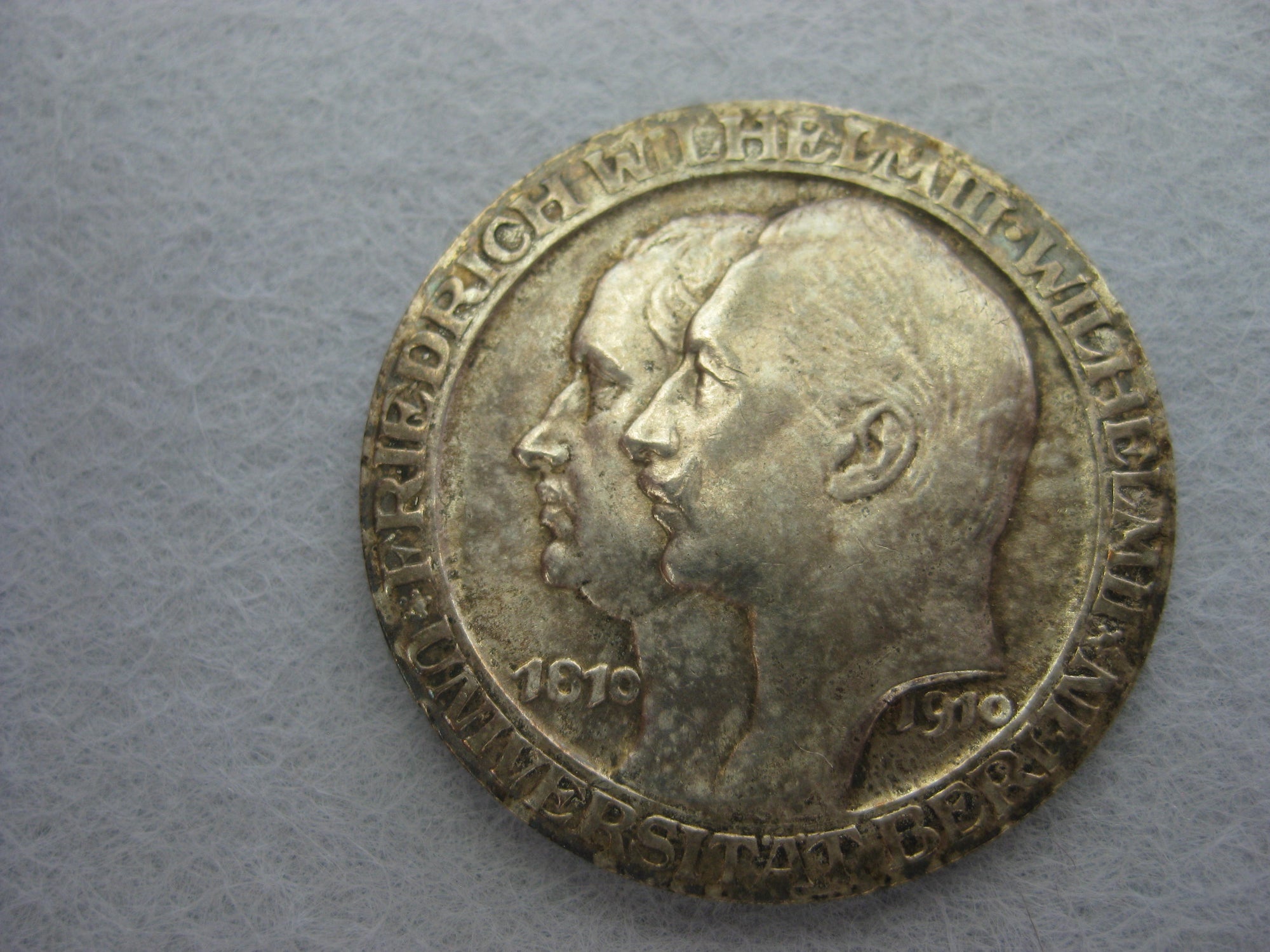 Münze Drei Mark / Reichsmark 1810 - 1910 Universität Berlin SILBER