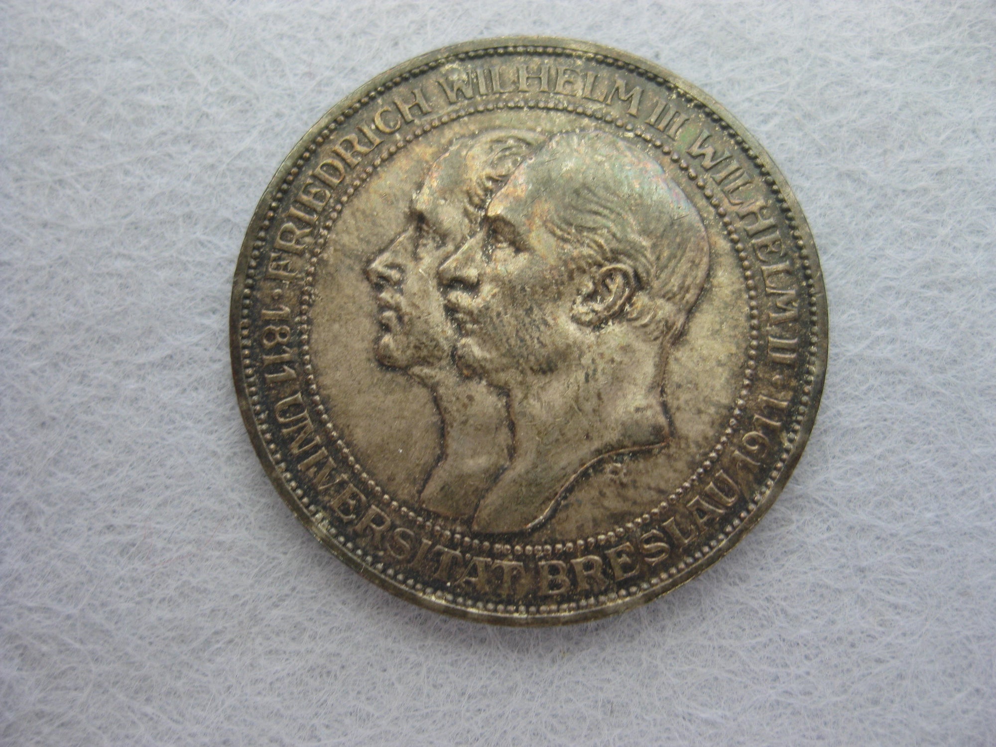 Münze Drei Mark / Reichsmark 1810 - 1910 Universität BRESLAU in SILBER