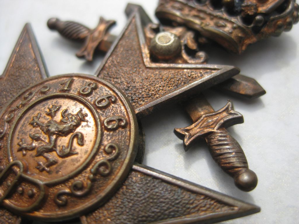 BAYERN Königreich bayrisches Militärverdienstkreuz 3.Klasse mit Krone und Schwertern (MVK) 1866-1918 SEHR SELTENE VARIANTE