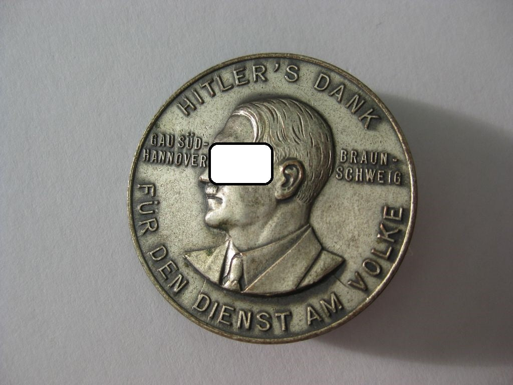 Adolf Hitler Medaille Braunschweig Gau Süd-Hannover