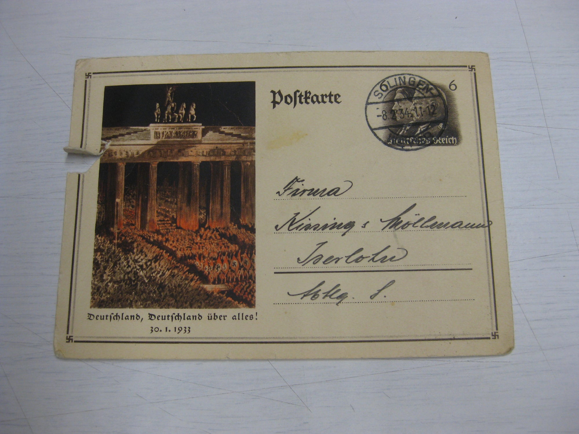 Postkarte Deutsches Reich Briefmarke Fotopostkarte