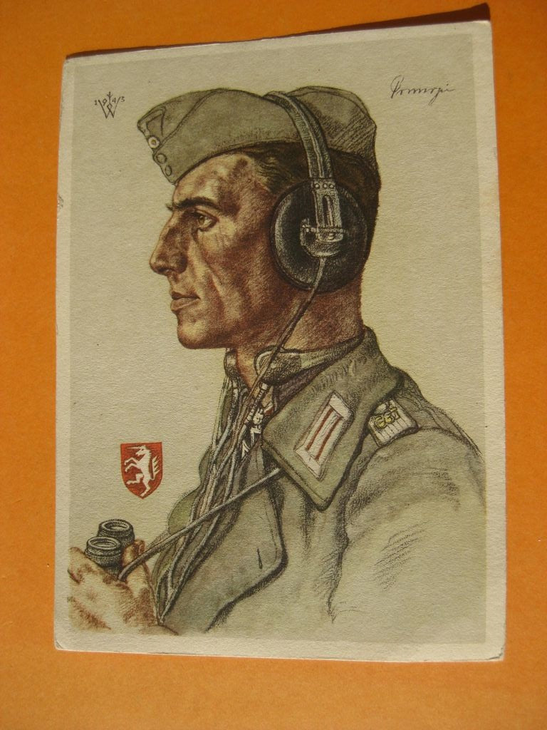 Postkarte Sammelbild Willrichkarte VdA Ritterkreuzträger Eichenlaubträger Panzertruppe Sturmgschütztruppe Panzerjäger Wehrmacht 3.Reich