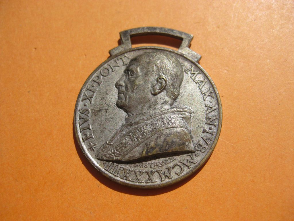 Medaille Papst Pius XI Mistruzzi Unbekannte Erinnerungsmedaille Vatikan Pilgerabzeichen ????