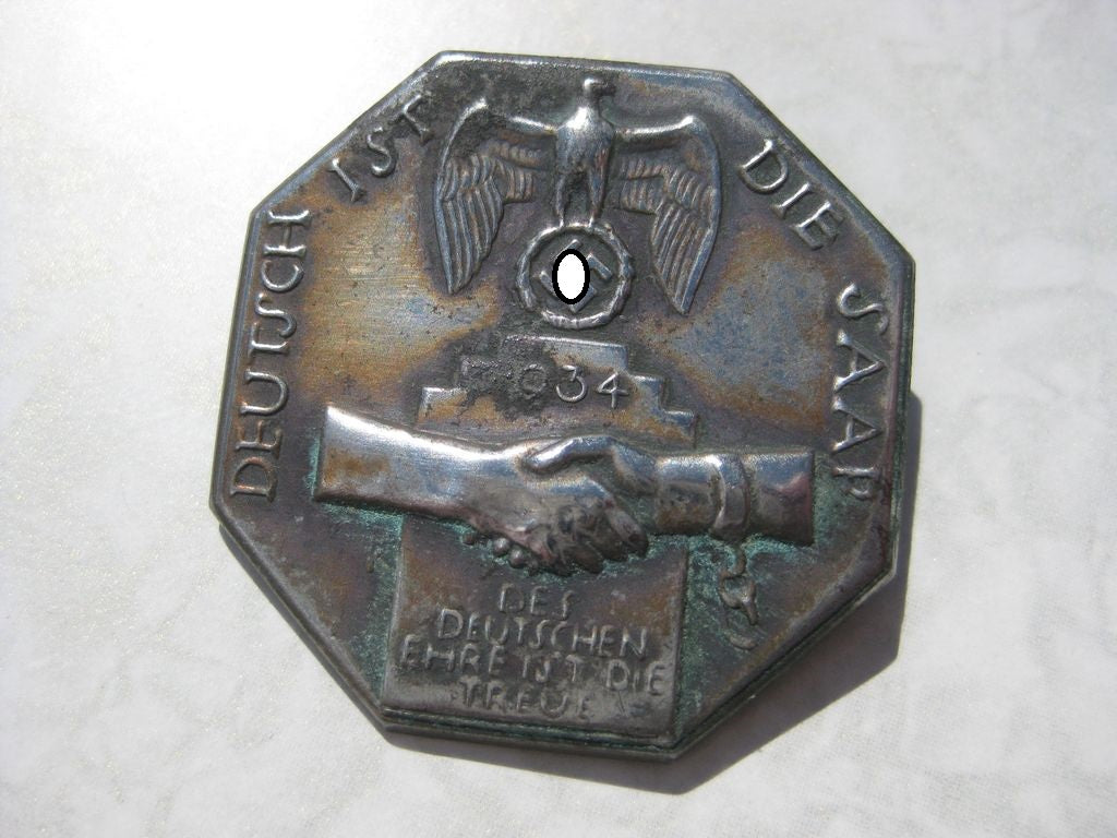 Abzeichen Deutsch ist die Saar 1934