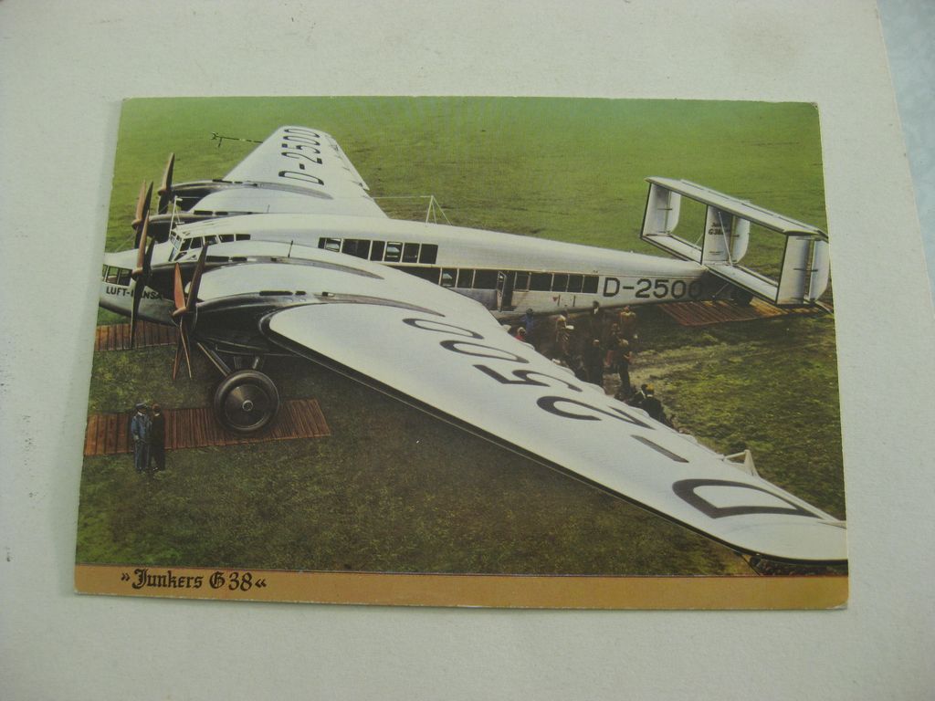 Postkarte Ansichtskarte  3.Reich Flugzeug Luftfahrt Junkers G38