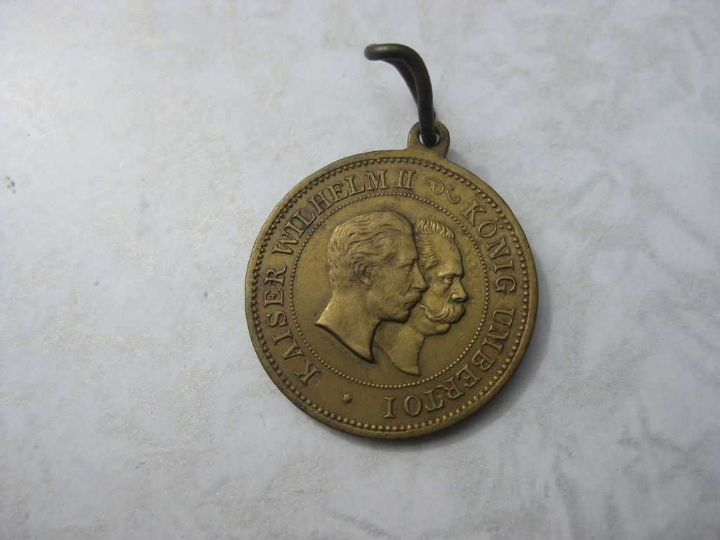 Medaille Preußen Kaiser Wilhelm & König Umberto v. Italien Mai 1889