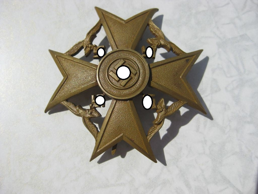 Spanienkreuz in Bronze OHNE Schwerter