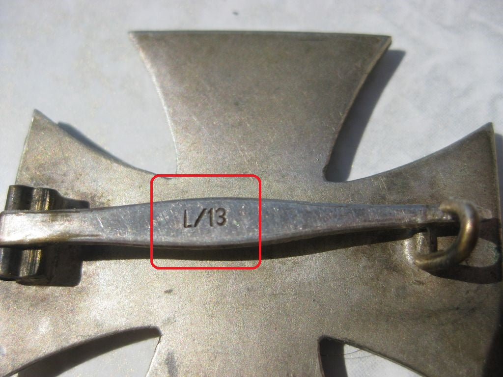 Eisernes Kreuz 1.Klasse (EK1) Hersteller: "L/13"