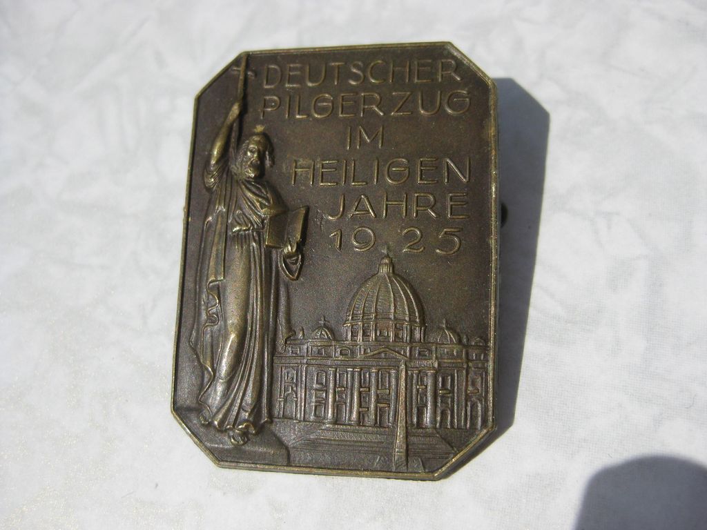 Veranstaltungsabzeichen Treffabzeichen Deutscher Pilgerzug im heiligen Jahre 1925