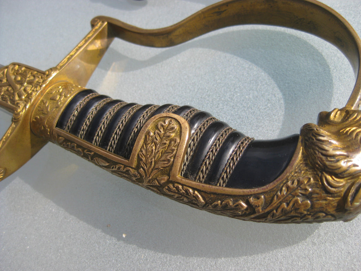 Offizierssäbel Säbel HEER Kaiserreich Königreich Preußen Hersteller: Carl Eickhorn Solingen Löwenkopfsäbel