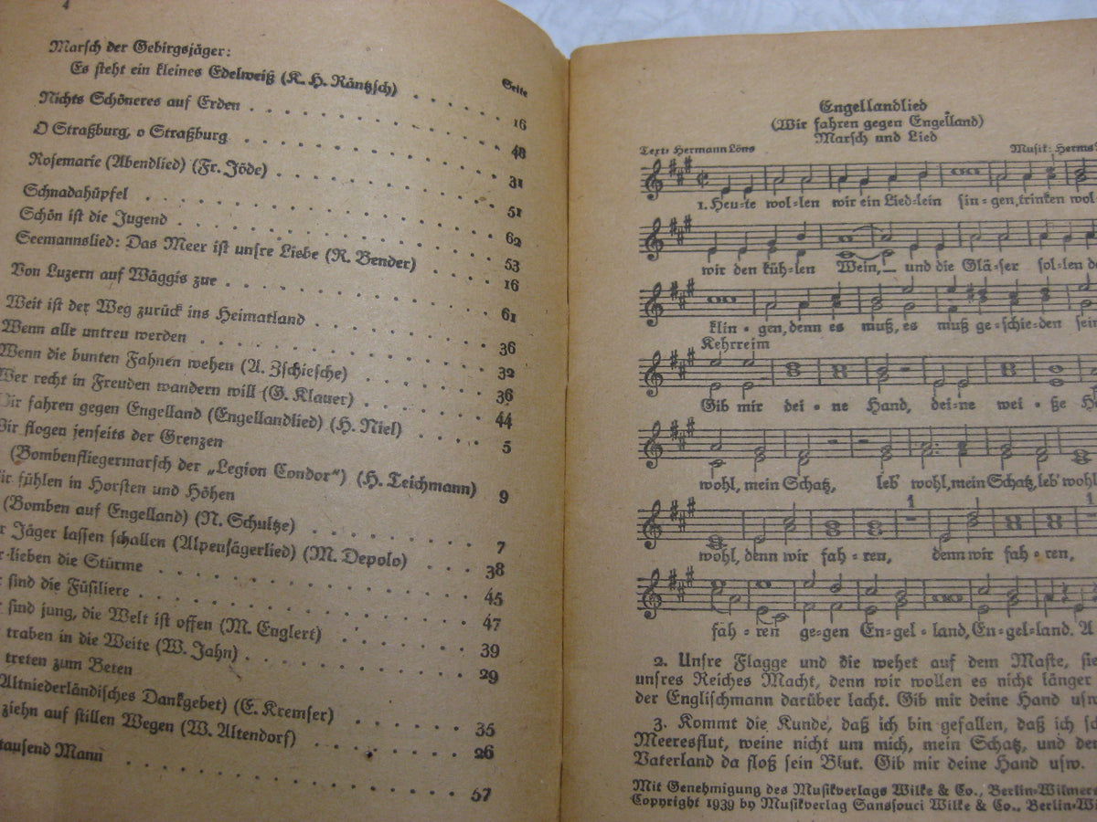 Originalausgabe Buch / Heft  Das neue Soldaten Liederbuch Wehrmacht