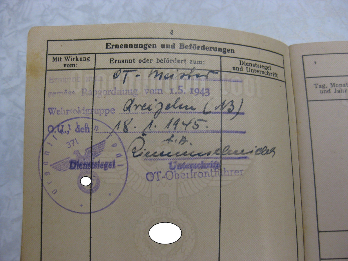 Dienstbuch Organisation Todt
