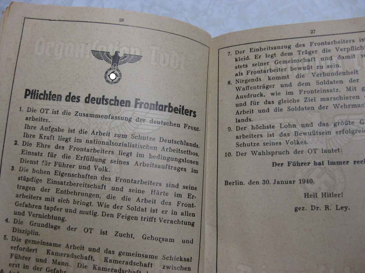 Dienstbuch Organisation Todt