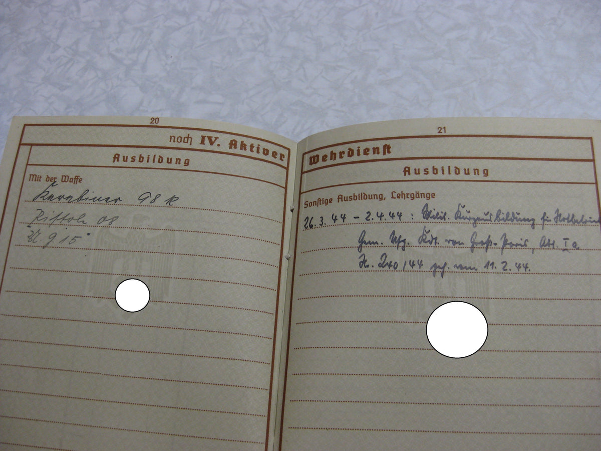 Wehrpaß Luftwaffe Flaktruppe Sachsen-Anhalt