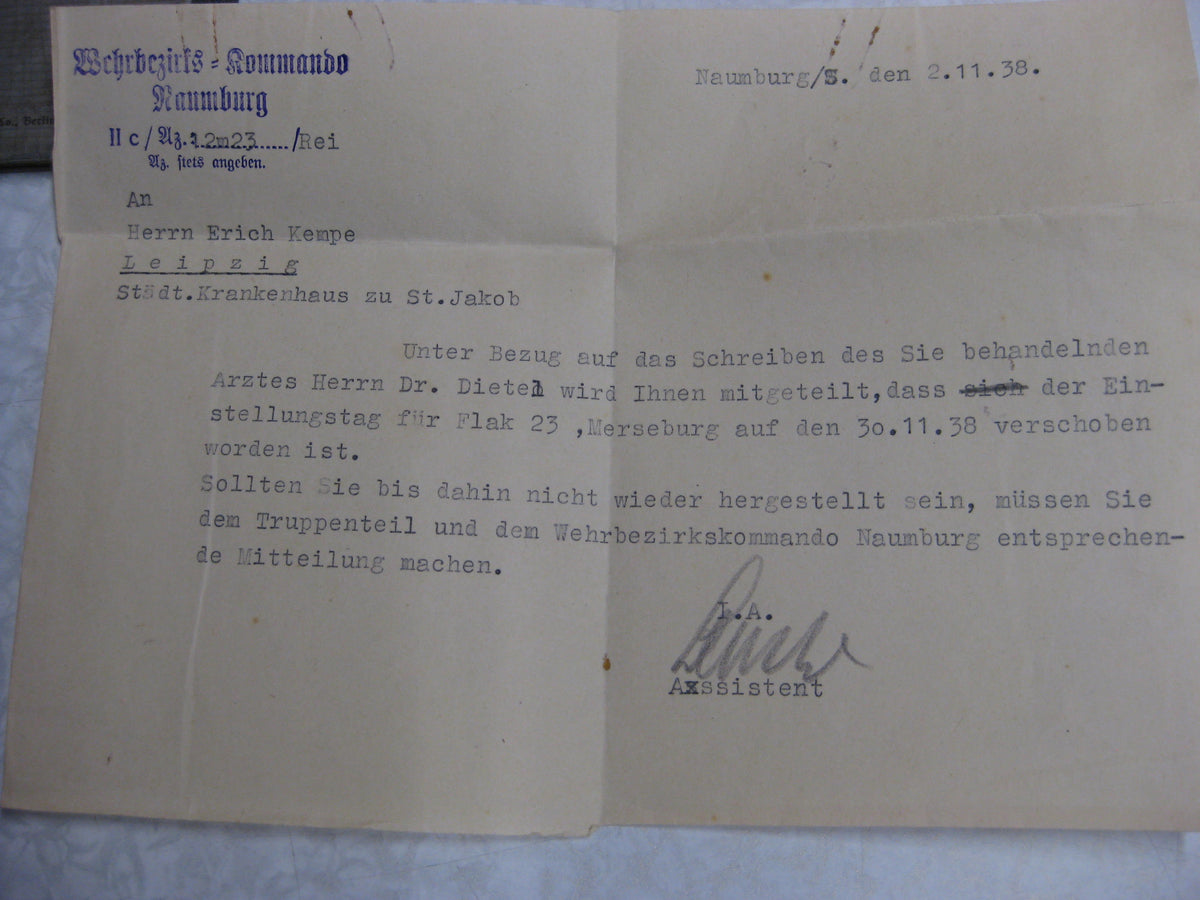 Wehrpaß Luftwaffe Flaktruppe Sachsen-Anhalt