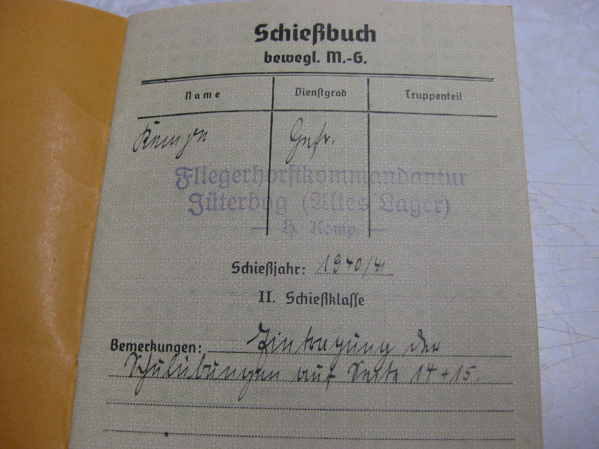 Wehrpaß Luftwaffe Flaktruppe Sachsen-Anhalt