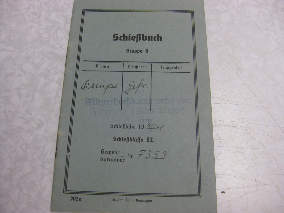 Wehrpaß Luftwaffe Flaktruppe Sachsen-Anhalt