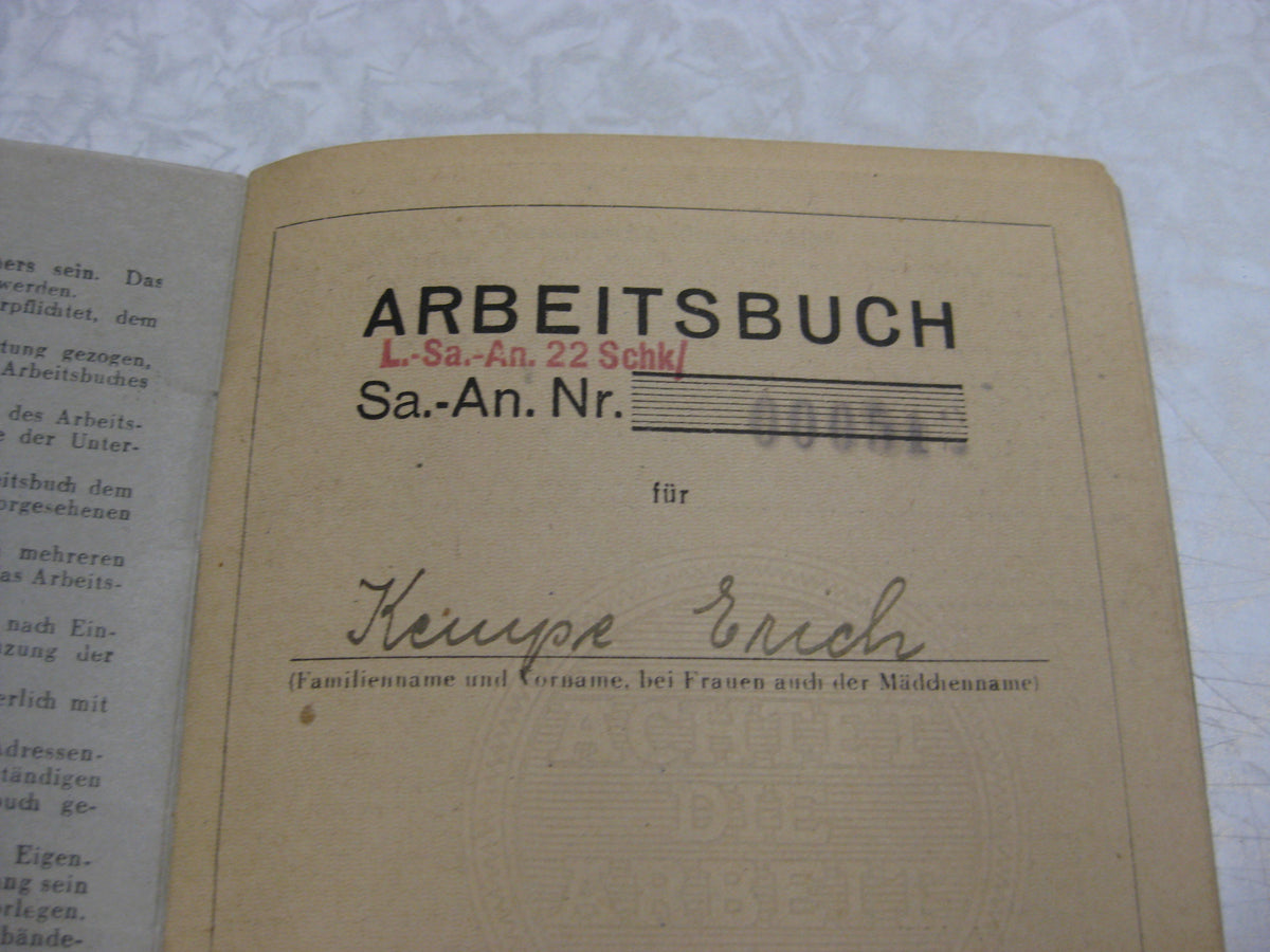 Wehrpaß Luftwaffe Flaktruppe Sachsen-Anhalt
