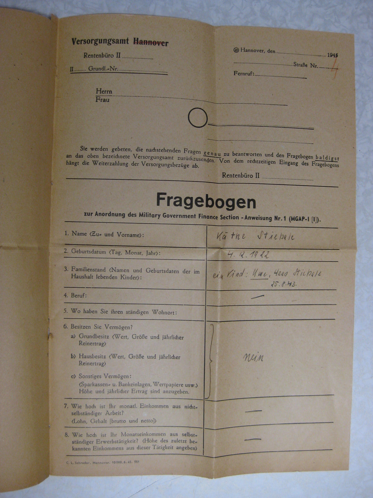 Abschrift Gefallenenurkunde Gebirgs Veterinär Kompanie 104 Griechenland Bandenkampf