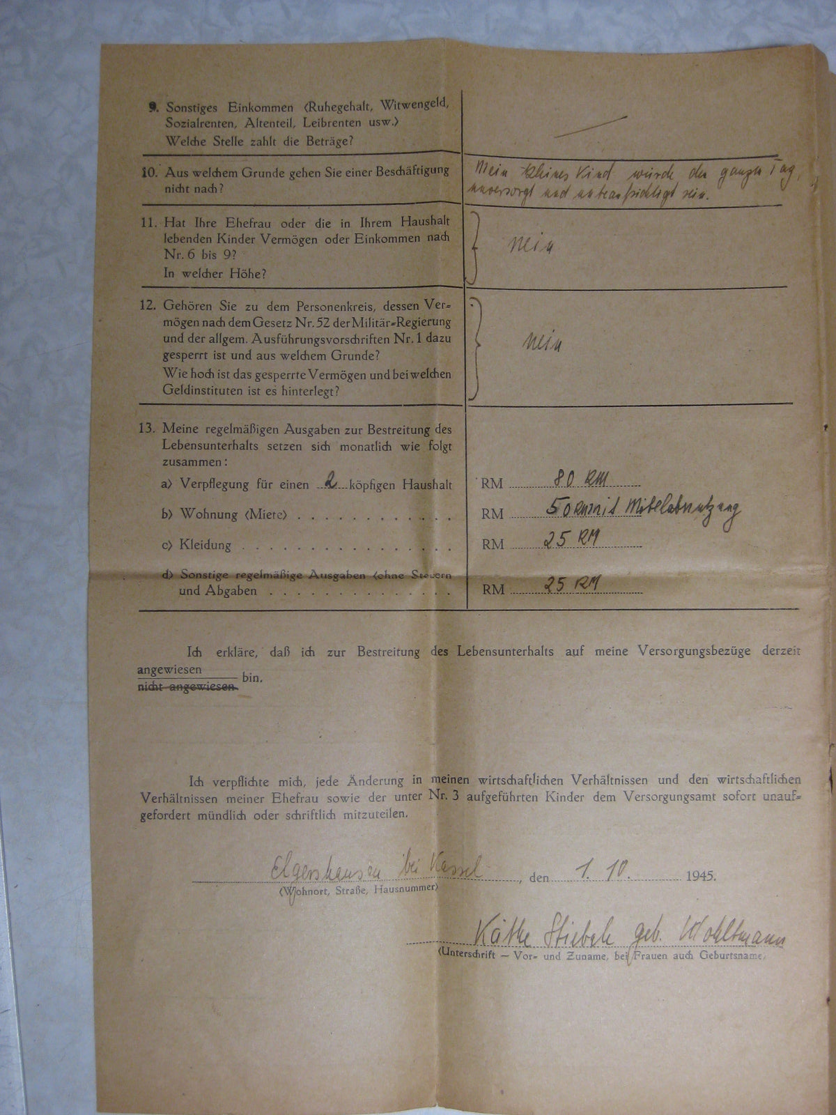 Abschrift Gefallenenurkunde Gebirgs Veterinär Kompanie 104 Griechenland Bandenkampf