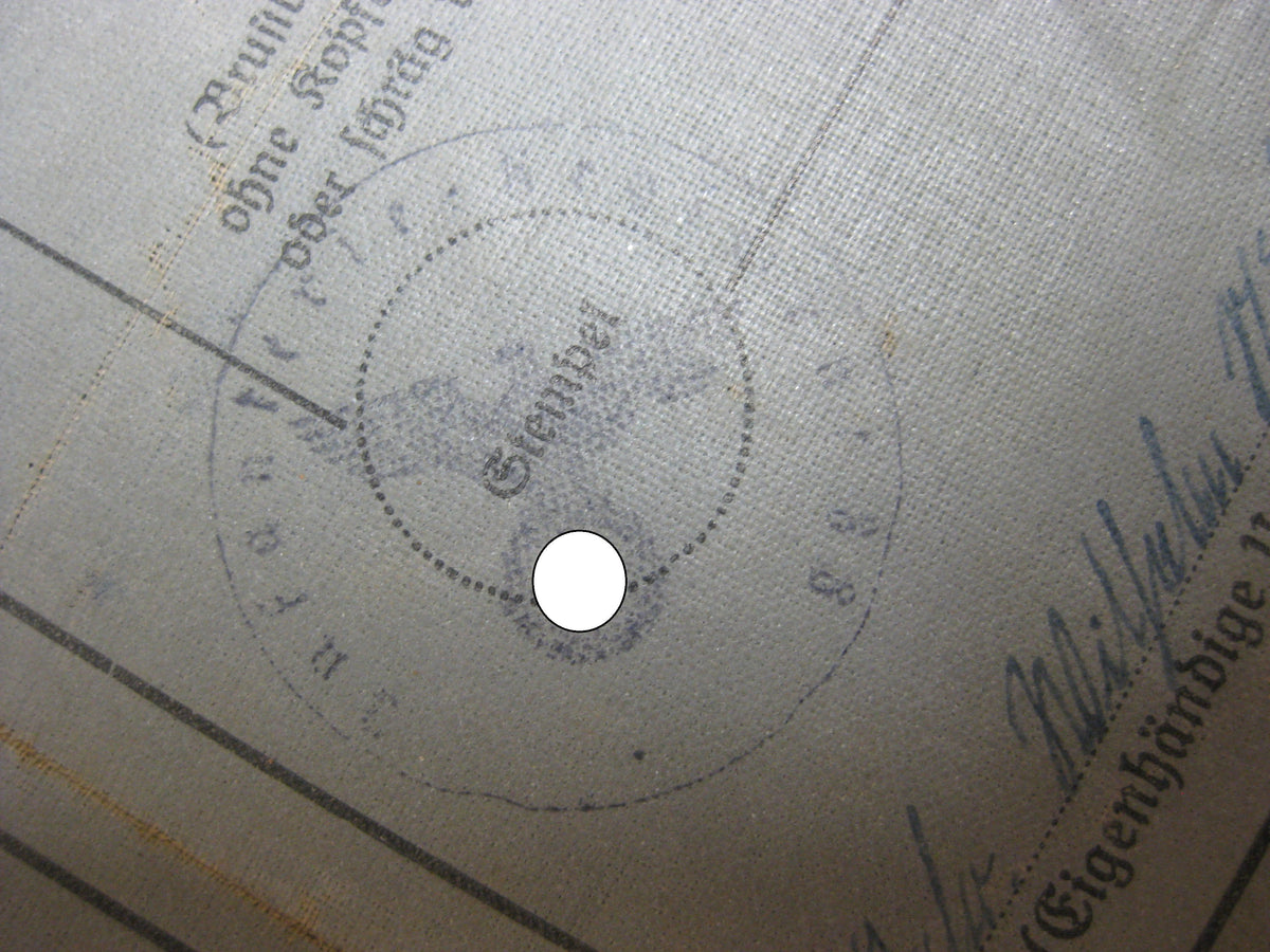 Ausweis Wehrmacht - Führerschein Raupenschlepper OST (RSO)