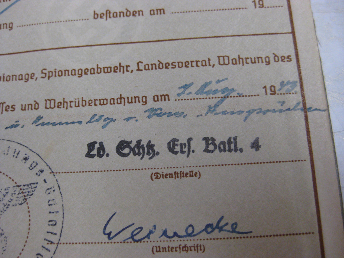 Wehrpaß Hauptmann aus Oschatz / Leipzig Wehrmacht im Stammlager Stalag IV G