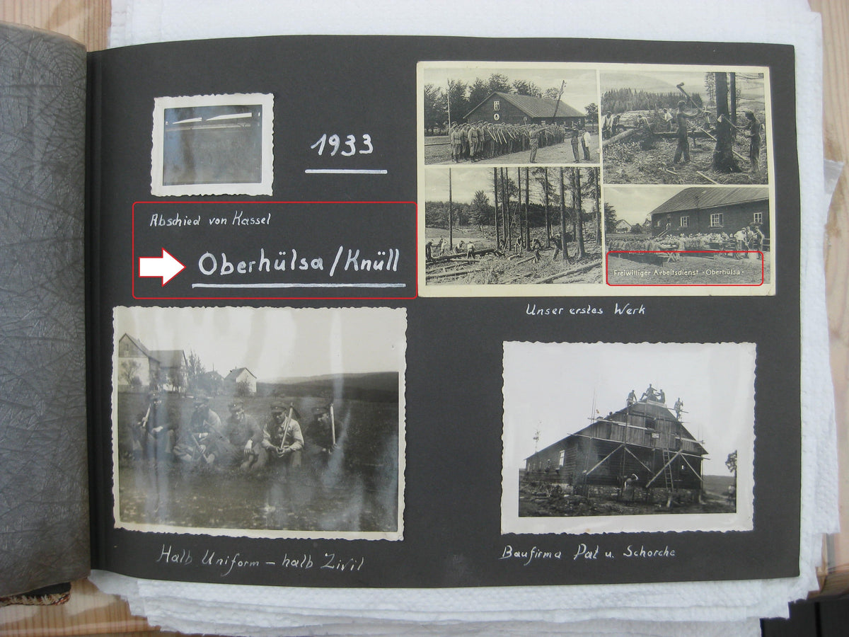 Fotoalbum RAD Reichsarbeitsdienst XXII Hessen-Nord freiwilliger Arbeitsdienst Hessen Rhön Wasserkuppe Kassel
