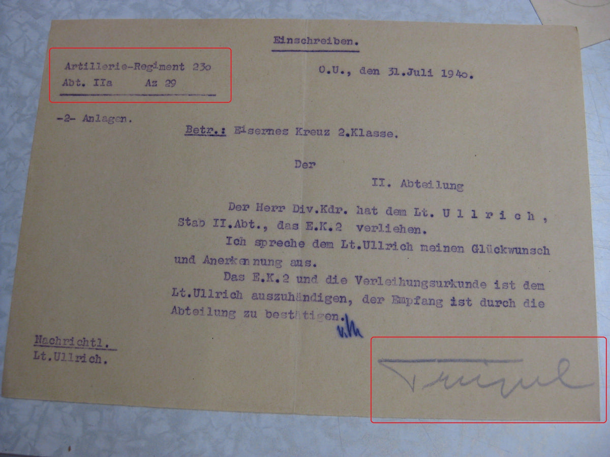 Besitzzeugnis Verleihungsurkunde Eisernes Kreuz Nordfront Finnland Lappland Norwegen Wehrmacht