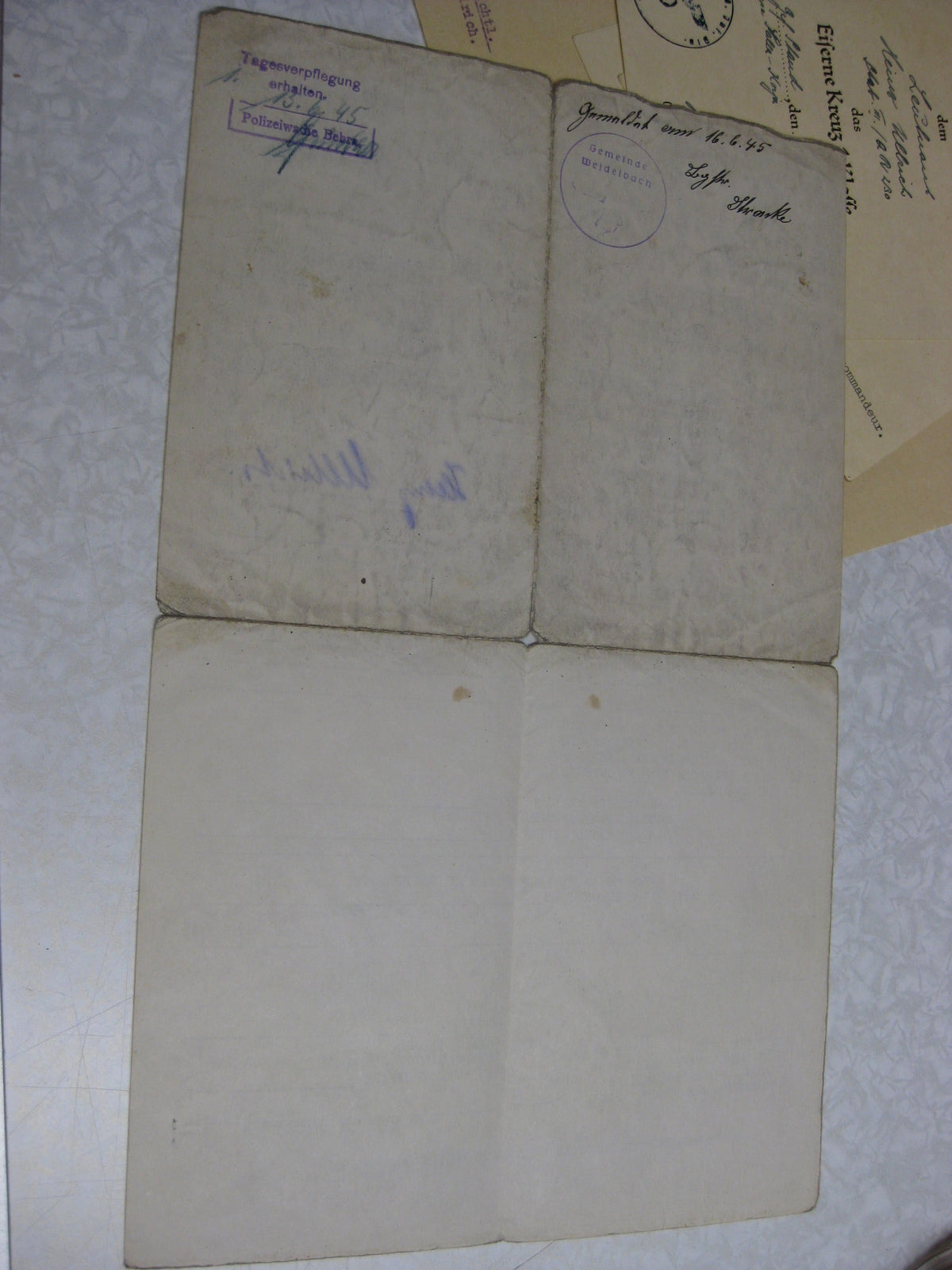 Besitzzeugnis Verleihungsurkunde Eisernes Kreuz Nordfront Finnland Lappland Norwegen Wehrmacht