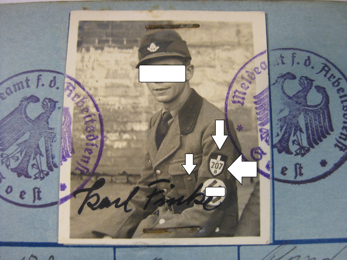 Besitzzeugnis Verleihungsurkunde Verwundetenabzeichen Silber Wehrmacht Arbeitsdienstpass RAD / FAD