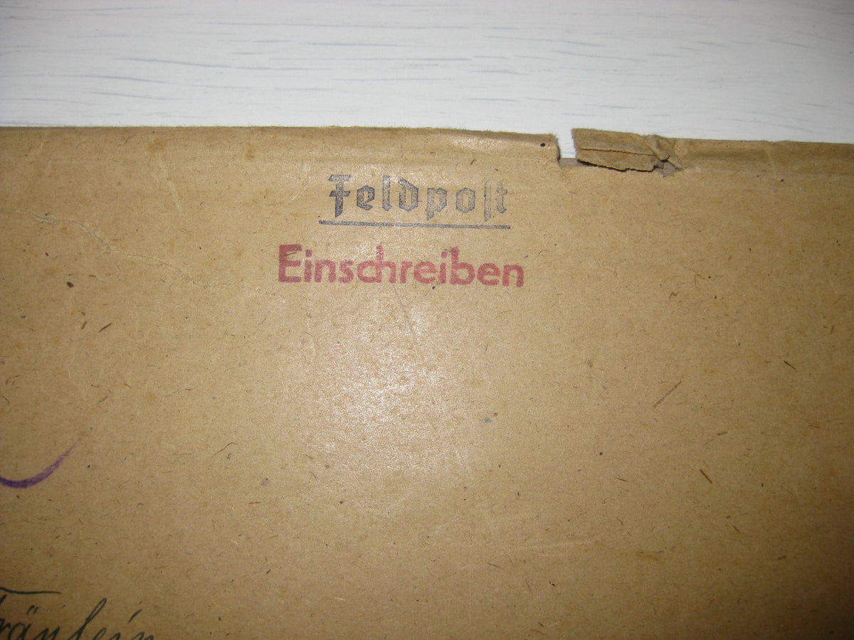 Gefallenenurkunde FULDA / Hessen 1943 gefallen in Russland