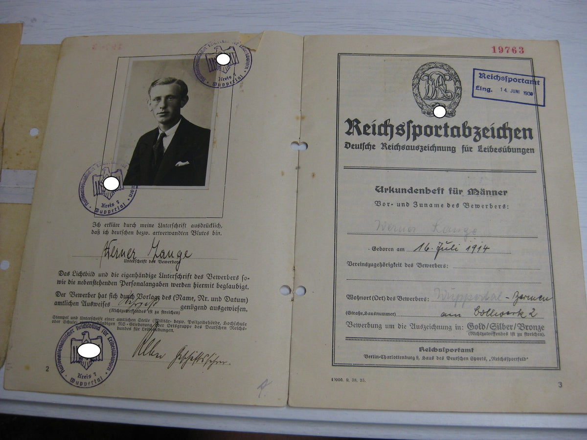 Besitzzeugnis Verleihungsurkunden Wuppertal / Wolchow etc etc  Wehrmacht