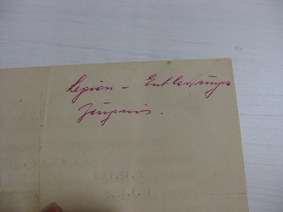 Verleihungsurkunden Rückwanderer Ausweis !! ehemaliger Fremdenlegionär !!