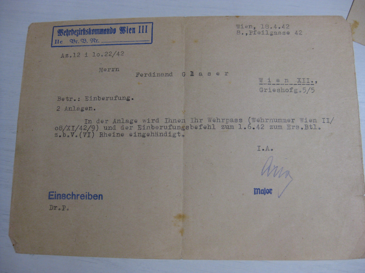 Verleihungsurkunden Rückwanderer Ausweis !! ehemaliger Fremdenlegionär !!