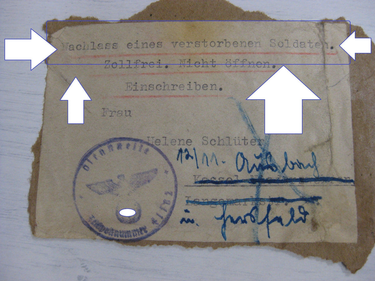 Besitzzeugnis Verleihungsurkunde Eisernes Kreuz Wehrmacht gefallen in Shitomir Russland Ostfront