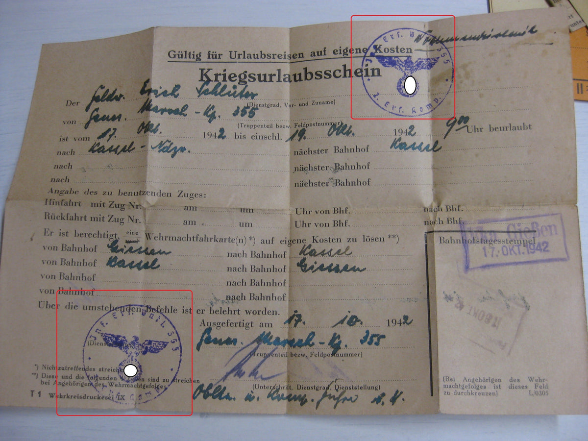 Besitzzeugnis Verleihungsurkunde Eisernes Kreuz Wehrmacht gefallen in Shitomir Russland Ostfront