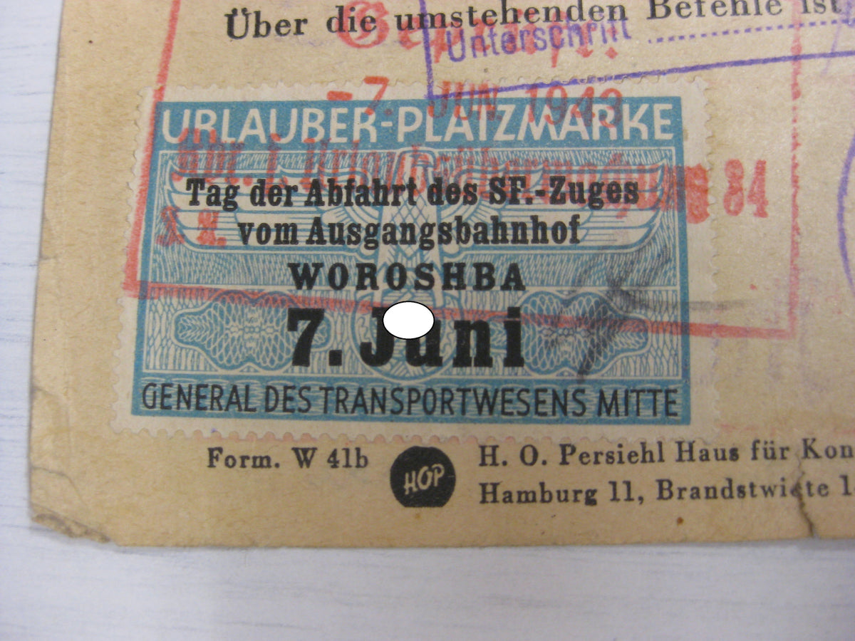 Besitzzeugnis Verleihungsurkunde Eisernes Kreuz Wehrmacht gefallen in Shitomir Russland Ostfront