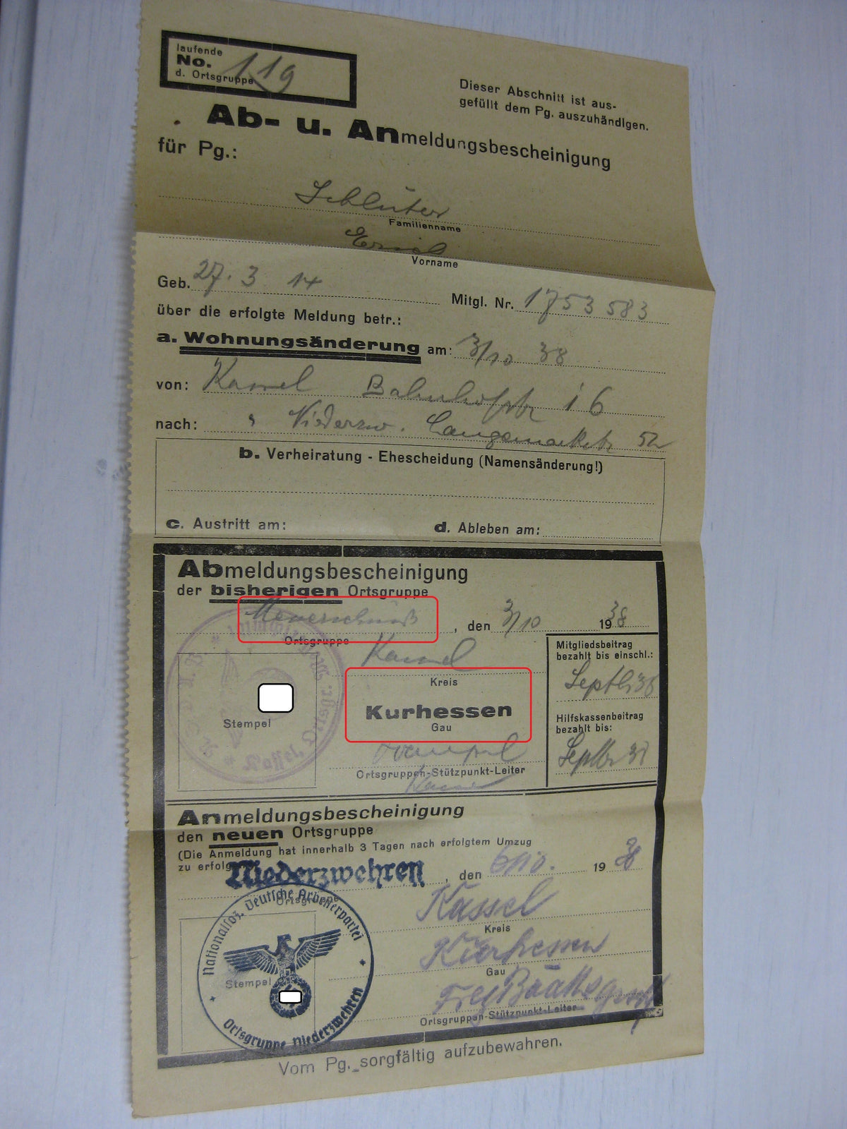 Besitzzeugnis Verleihungsurkunde Eisernes Kreuz Wehrmacht gefallen in Shitomir Russland Ostfront