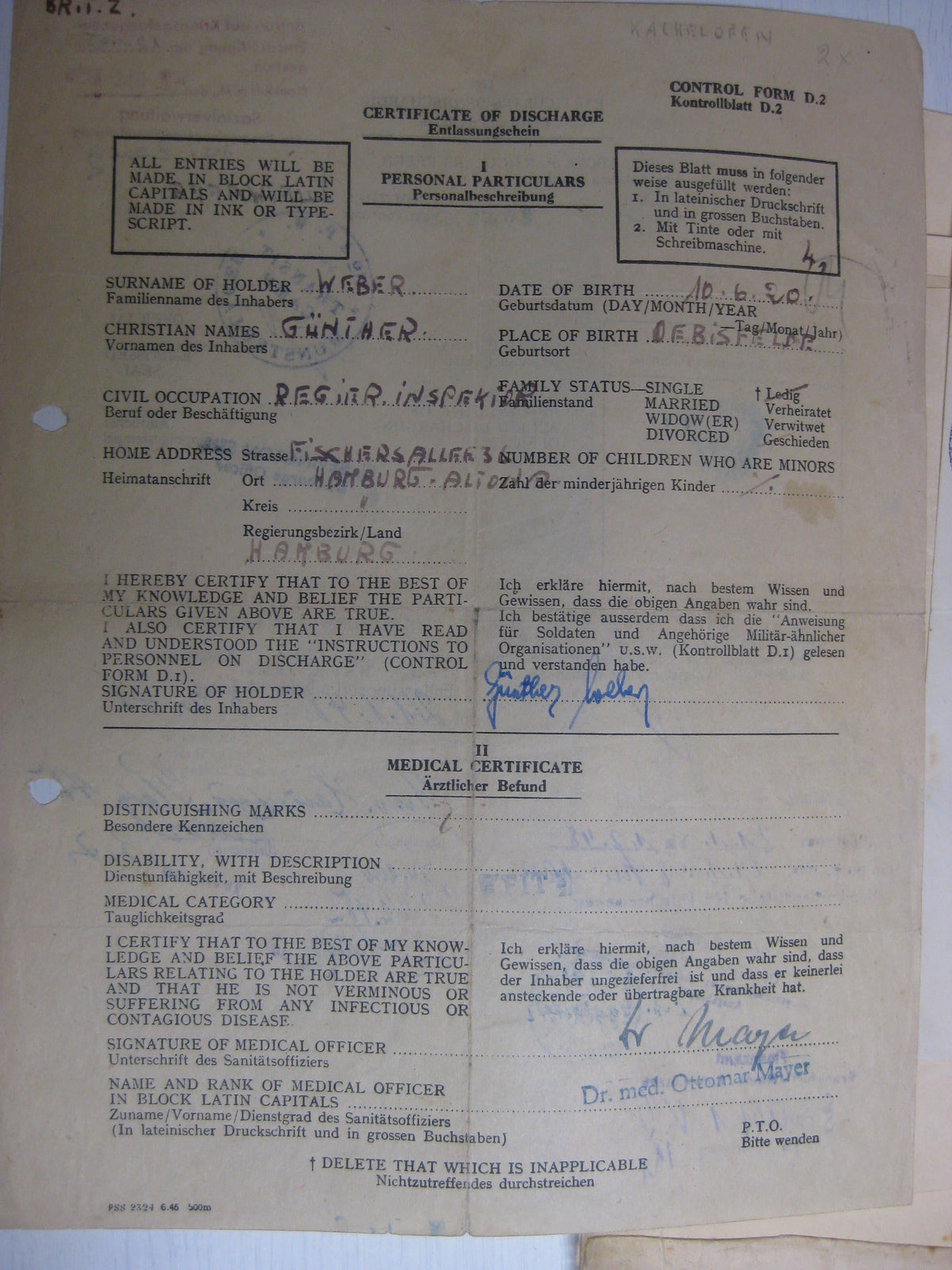 Dokumente Reichsbahn Hannover Sachsen Anhalt Eisenbahn !!Seltene Originalunterschrift!!