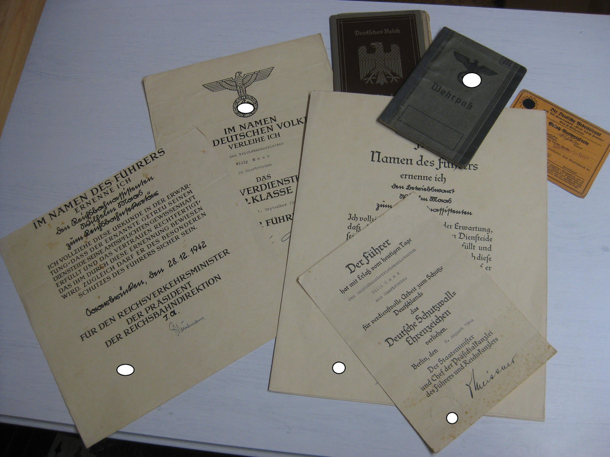 Dokumente Reichsbahn Saarbrücken Eisenbahn Beförderungsurkunden Verleihungsurkunde