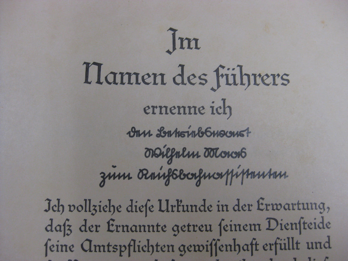 Dokumente Reichsbahn Saarbrücken Eisenbahn Beförderungsurkunden Verleihungsurkunde