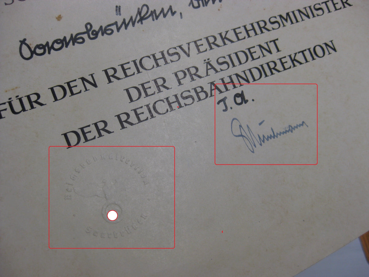 Dokumente Reichsbahn Saarbrücken Eisenbahn Beförderungsurkunden Verleihungsurkunde