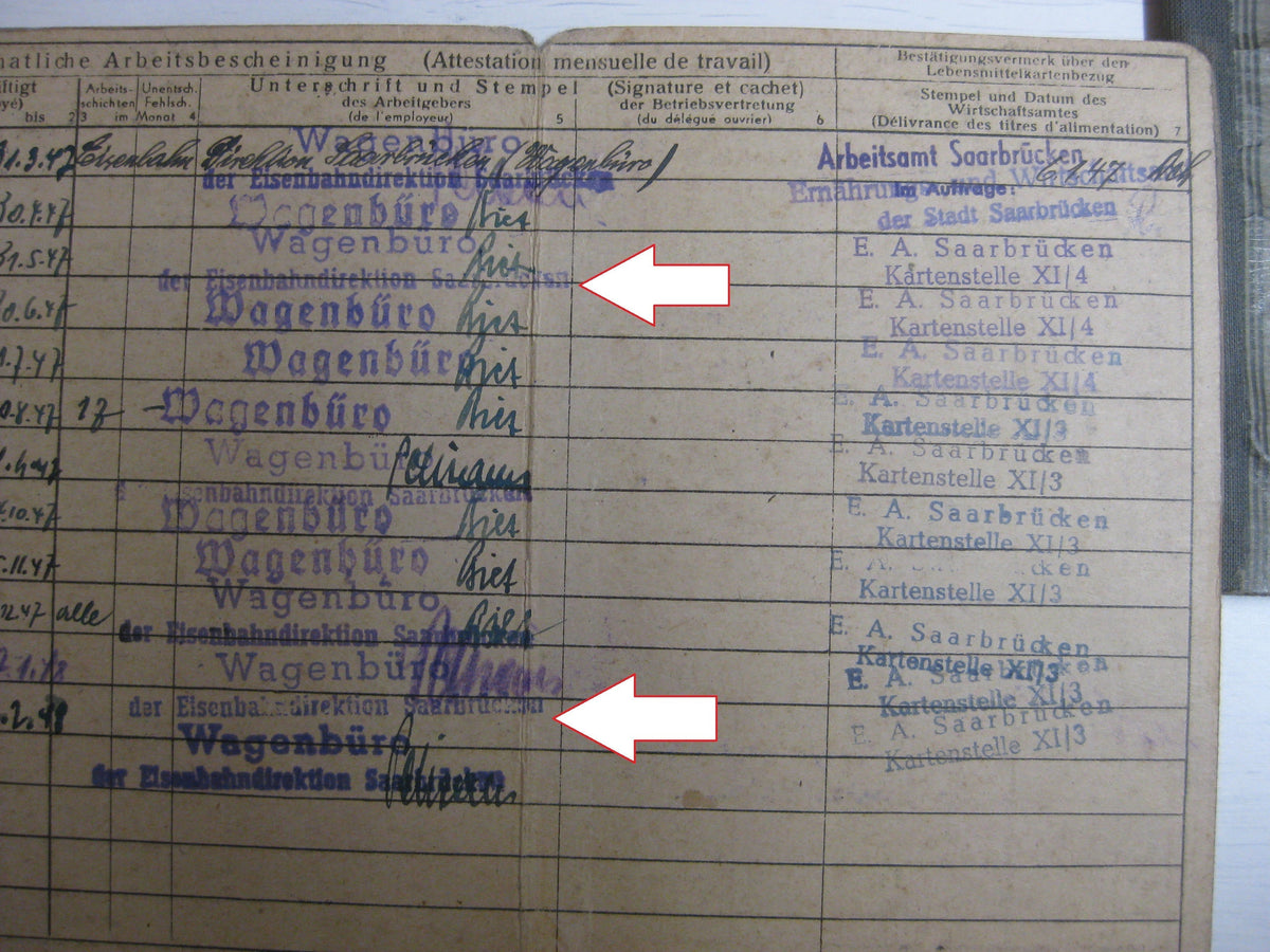 Dokumente Reichsbahn Saarbrücken Eisenbahn Beförderungsurkunden Verleihungsurkunde