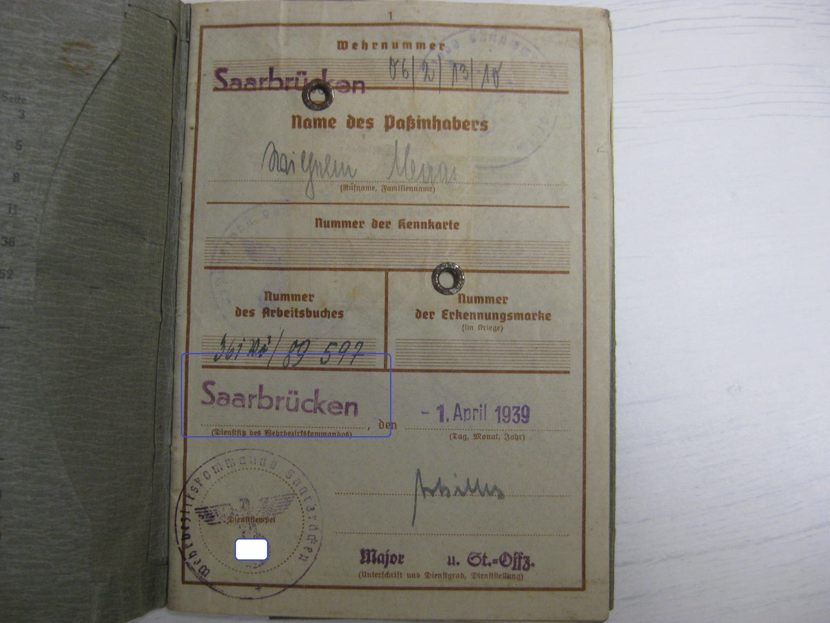 Dokumente Reichsbahn Saarbrücken Eisenbahn Beförderungsurkunden Verleihungsurkunde