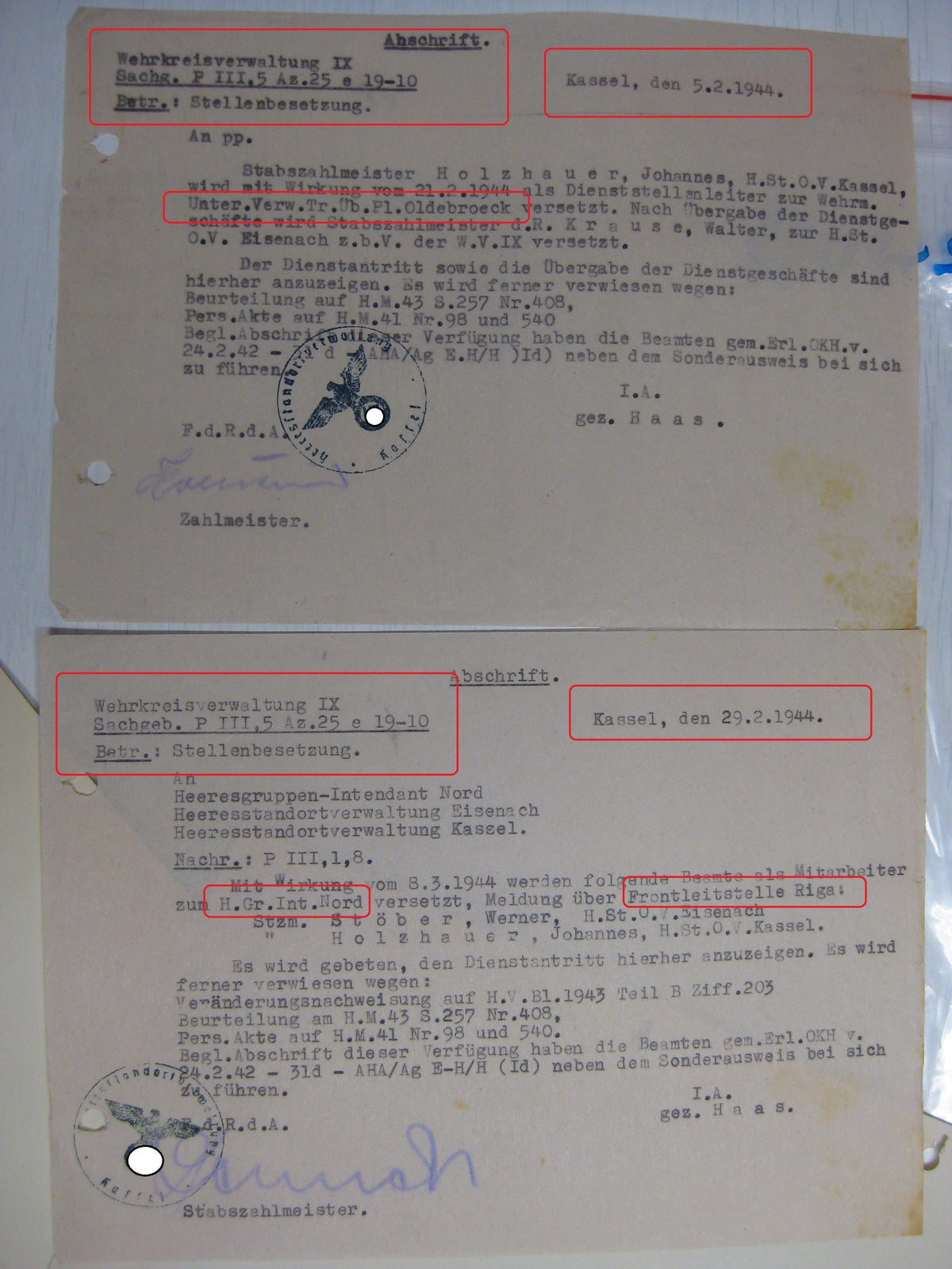 Besitzzeugnis Krimschild Verleihungsurkunden Militärpass Oberstabsintendant / Major Wehrmacht  Russland Ostfront