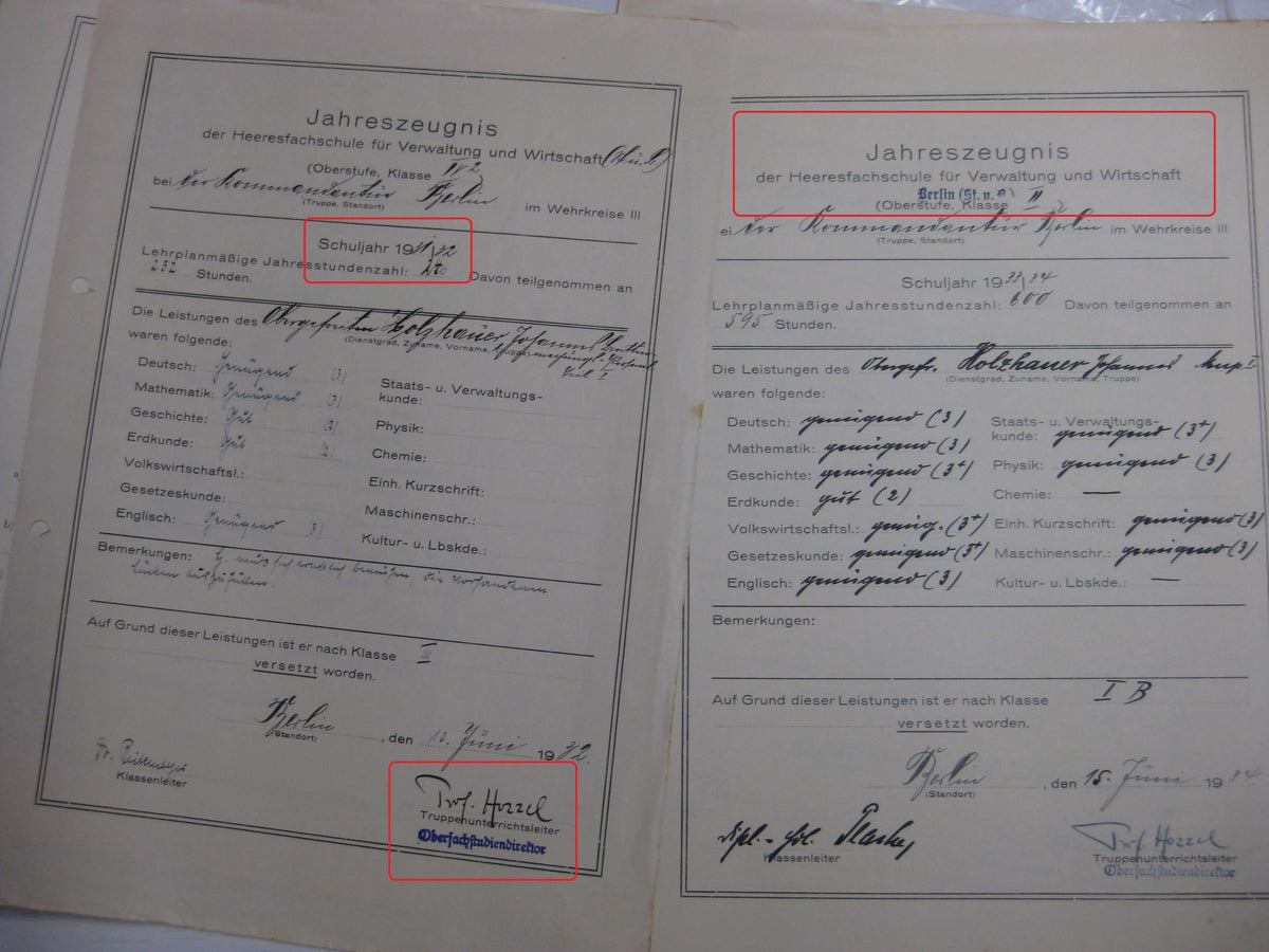 Besitzzeugnis Krimschild Verleihungsurkunden Militärpass Oberstabsintendant / Major Wehrmacht  Russland Ostfront